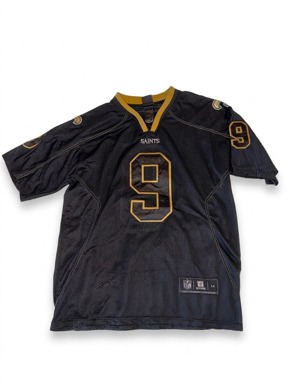 Reebok Saints Mesh Jersey | Men's M | Black with Gold NFL Trim